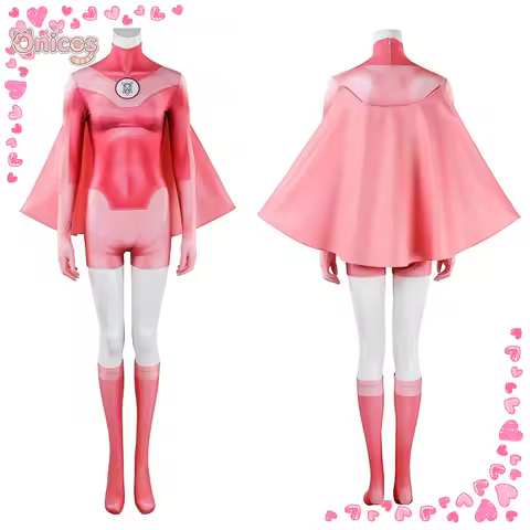 Invincible Atom Eve Cosplay Costume Pink Bodysuit Full Set High Quality Outfit for Comic Con Hallowe