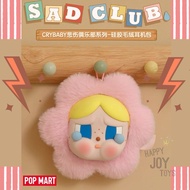 Flowers CRYBABY POPMART Sad Club Series Silicone Doll Earphone Bag Birthday New Year Christmas Gift