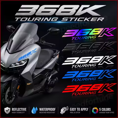2pc Reflective 368K logo Motorcycle Stickers Vinyl Decals For ZONTES 368K Scooter Body Side Fairing 