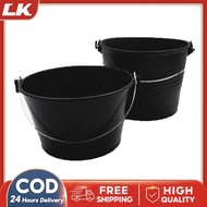 PVC Cement Pail Heavy Duty Black Cement Bucket Garden Pot With Handle