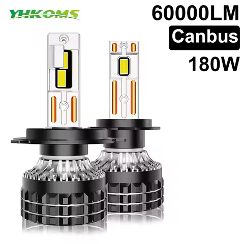 YHKOMS H7 LED Canbus H4 H11 H1 HB3 9005 HB4 H8Short Design Bi LED Car Headlight Bulb Motorcycle 6000