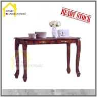 High Quality Console Table Solid Wood/With 2 Drawer/ Meja Solek Kayu Solid/ Meja Belajar