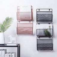 Iron Art Magazine Rack Nordic Style Simple Book Shelf Modern Wall Storage Racks Wall Decoration Pend