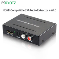 4K 60HZ ARC HDMI-Compatible to HDMI-Compatible SPDIF Optical 5.1 Ch RCA L/R Analog Audio Extractor C
