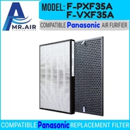 MR.AIR Purifier Filter Compatible Panasonic F-PMF35A F-VXF35A F-PXF35A F-VXF35A F-PJD35A HEPA & carb