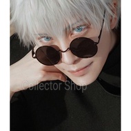 Anime Gojo Satoru Jujutsu Kaisen Black Round Sunglasses Lookalike Cosplay Glasses