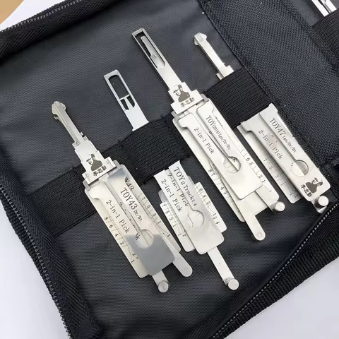 8PCS For TOYOTA 2000-2026 Years Lishi 2in1 Decoder For Corolla TOY43AT TOY43 TOY48 TOY2018 TOY2 TOY2