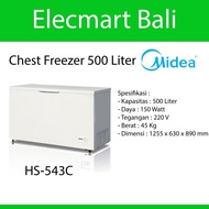 BARU!!! Chest Freezer Box 500 Liter Midea HS-543C