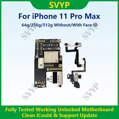 Fully Tested 100% Working Motherboard For iPhone 11 Pro Max With Face ID Mainboard Unlocked And Clea