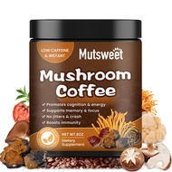 Mushroom Coffee for Smoothies/Latte, Mushroom Powder Blend (57 Servings) with Lions Mane, Reishi, Co