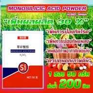 MONO SILICIC ACID POWDER (MSA) H2SiO4 ซิลิซิคแอซิด ชนิดผง ขนาด 50 กร้ม เกราะป้องกันโรคพืชและแมลง