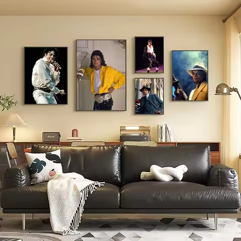 1pc Musicians And Singers Michael Jackson Vintage Self-adhesive Art Poster Waterproof Paper Sticker 