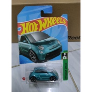 Hotwheels Green Fiat 500e