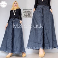 Celana Kulot Panjang Rawis Jeans JUMBO XXXL//celana kulot jeans snow