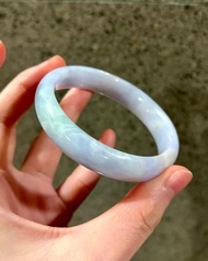 冰種 緬甸翡翠 A玉 玉鐲 • 糯冰種紫羅蘭翡翠福鐲