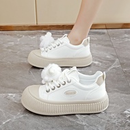 [Ready Stock] Thick-Soled White Shoes Women 2025 Spring New Style Detachable Accessories All-Match F