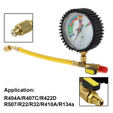 Pressure Gauge Nitrogen Pressure Tester HVAC Systems Cold Test Table Tools Home Auto Air Conditioner