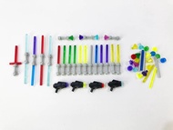 Brick Loot Light Sword Star Blaster Wars Pack, Light Saber Set for Lego Minifigures, Mini Swords, Sa
