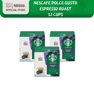 [Carton] STARBUCKS Espresso Roast by NESCAFE DOLCE GUSTO Coffee Capsules (12 servings)
