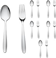 Montavo by FnS Sober 12 Pc Premium Stainless Steel Cutlery Set (6 Dinner Spoons,6 Dinner Forks)
