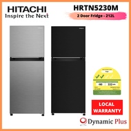 Hitachi HRTN5230M 2 Door Top Freezer Refrigerator - 212L