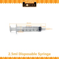50pcs SYRINGE Luer Slip Makanan (1ML/2.5ML/5ML/10ML/20ML/30ML/60ML) Sterilized Feeding Syringe Feed