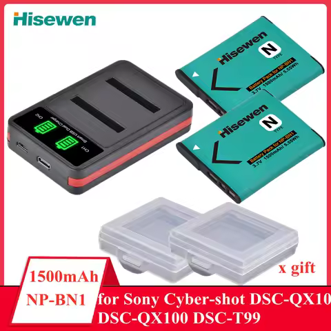 1500mAh NP BN1 Battery+Charger Type C for Sony Cyber-shot DSC-QX10 DSC-QX100 DSC-T99 DSC-T110 DSC-TF