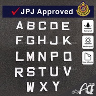 [JPJ Approved] Nombor Plate Sticker Motorcycle White Number Sticker Motor Moto Motosikal ABC 123 Put