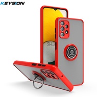 KEYSION Ốp Mờ Thời Trang Cho Samsung A53 A33 A73 5G Ốp Lưng Điện Thoại Chống Sốc Có Giá Đỡ Nhẫn Tron