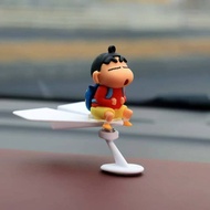 【Ready Stock】 Healing Decompression Rotating Small Aircraft Car Decoration Crayon Xiaoxin Car Center