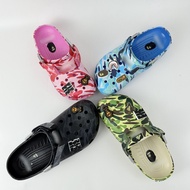 Cro Kajia Bape Bape Camouflage Ape-Man Co-Branded Hole Shoes Adult Children Parent-Child Shoes Anti-