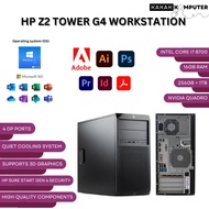 (3 FREE GIFTS) HP Z2 G4 TOWER/ INTEL CORE I7 8700 / 16GB / 256GB + 1TB