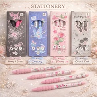 CUTE PEN CUSHION MECHANICAL GEL PEN/ 1 SET CONTAINS 4 PCS 0.5 MM BLACK INK WITH SOFT COMFY CUSHION Y