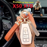 TPU car key cover for proton X50 X70 Chrome Reflection key fob case remote case casing X50 X70 key case X50 x70car key sleeve keychain