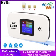 Kuwfi 150Mbps 4G Hotspot Router Portable Wireless Wi-Fi Router Pocket Mobile Wifi Modem With SIM Card Slot 2100Mah Battery