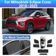 For Mitsubishi Eclipse Cross Accessories 2018~2025 Car Mesh Sunshade Window Magnetic Sun Visor Sunsh