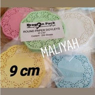 Round paper paper doilies 9 cm
