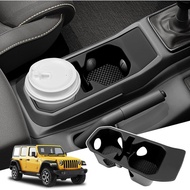 Holder Coaster for 2018-2025 Jeep Wrangler JL JLU 4XE/Gladiator JT Holder Insert Mat Pad, Non-Slip L