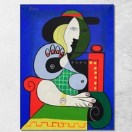 Art reproduction Femme a la_montre 1932 Picasso Pablo ppc41 รูปติดผนัง ภาพที่มีชื่อเสียง ภาพพิมพ์ราย