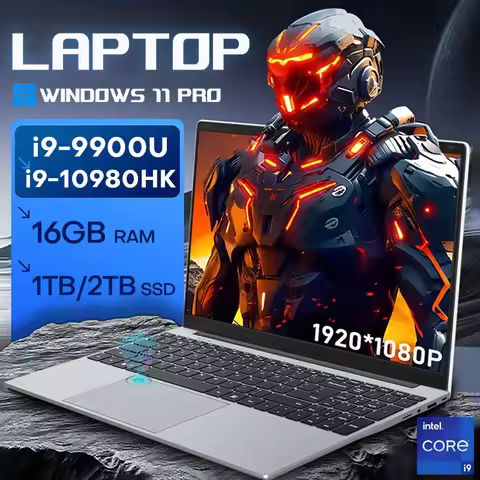 New Intel i9-10980HK/9900U Laptop Computer PC Windows 11 Backlit Keyboad Notebook 16GB RAM 1TB SSD 1