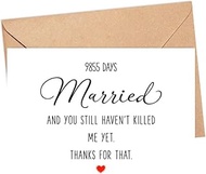 DiandDesignGift 9855 Days Married Card - Funny 27th Wedding Anniversary Card - 27 Year Anniversary C