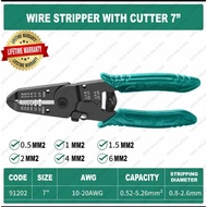 SATA Wire Stripper with Cutter 6" 7" Electrician Tools Sata Tools Wire Cutter Cable Cutter Pemotong