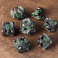Metal DND Dice Set 7 Hollow 3D Angel DND Dice Hollow Polyhedron Dice D20 D12 D10 D% D8 D6 D4 for Dun