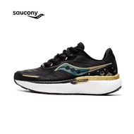 PROMO 2023 Saucony Triumph Victory 19 Shock Absorption Sneakers Men's and Women's Professional Running Shoes Black/Gold