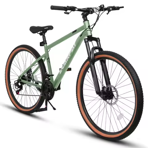 Ecarpat Mountain Bike 27.5 Inch Wheel, 21-Speed 17.5" Steel Frame, Mens Womens Trail Commuter City M