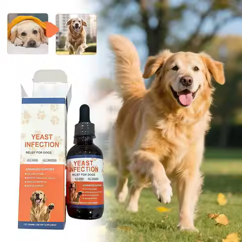 60ml Yeast Infection Relief Drops For Dog Cat Antipruritic Fur Health Immune Support Irritation Skin