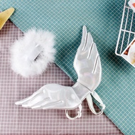 Pawsfun Pet Christmas Angel Wings Set Cat Dog Wings Clothes Hat Pet Holiday Angel Transformation Cos