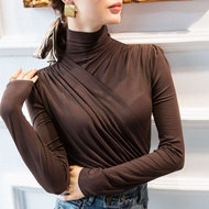 Ins Modal Turtleneck Bottoming Shirt Women's Inner Slim-fit Long-sleeved t-