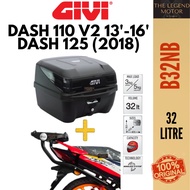WAVE DASH V2 DASH110 DASH125 V3 125 GIVI HRV HEAVY DUTY MONORACK MONORACK J TAPAK REAR BOX KOTAK  BA