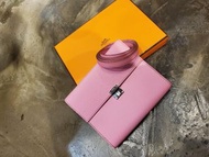 Hermes 5P/Sliver clic 16 WOC 二手 5P 粉紅 銀扣 clic 16 WOC